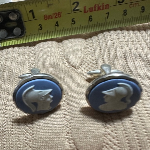 Blue and White Cameo Cufflinks Wedgewood - Picture 15 of 15